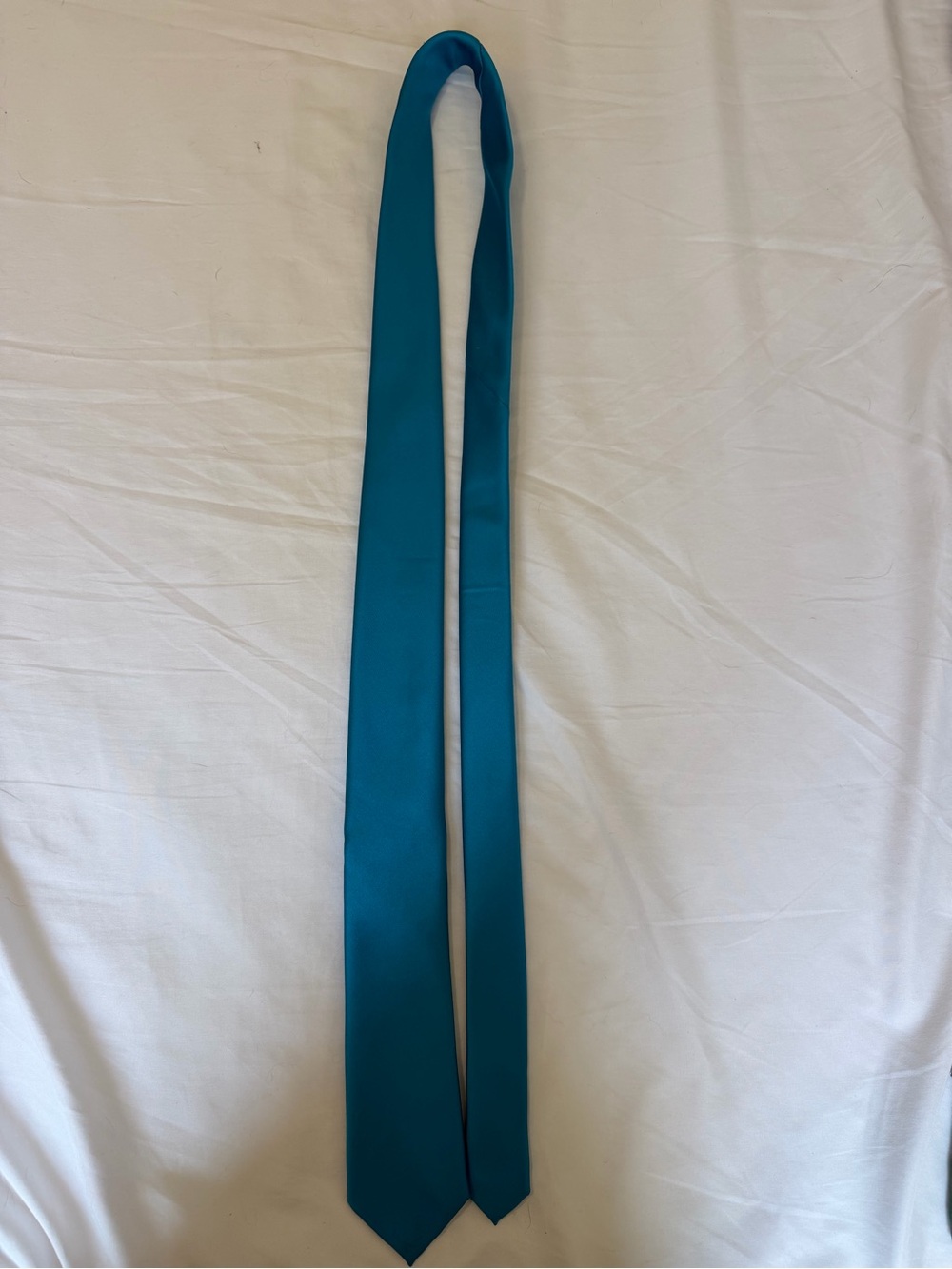 jf j.ferrar Satin Teal Skinny Tie